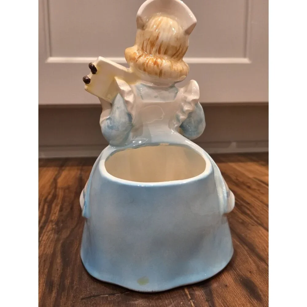 Vintage Lefton Nurse Planter 4292 Japan Get Well Soon Figurine Mid Century 1950s - Picture 3 of 11